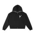 STRYVE Black Boxy Zip Hoodie