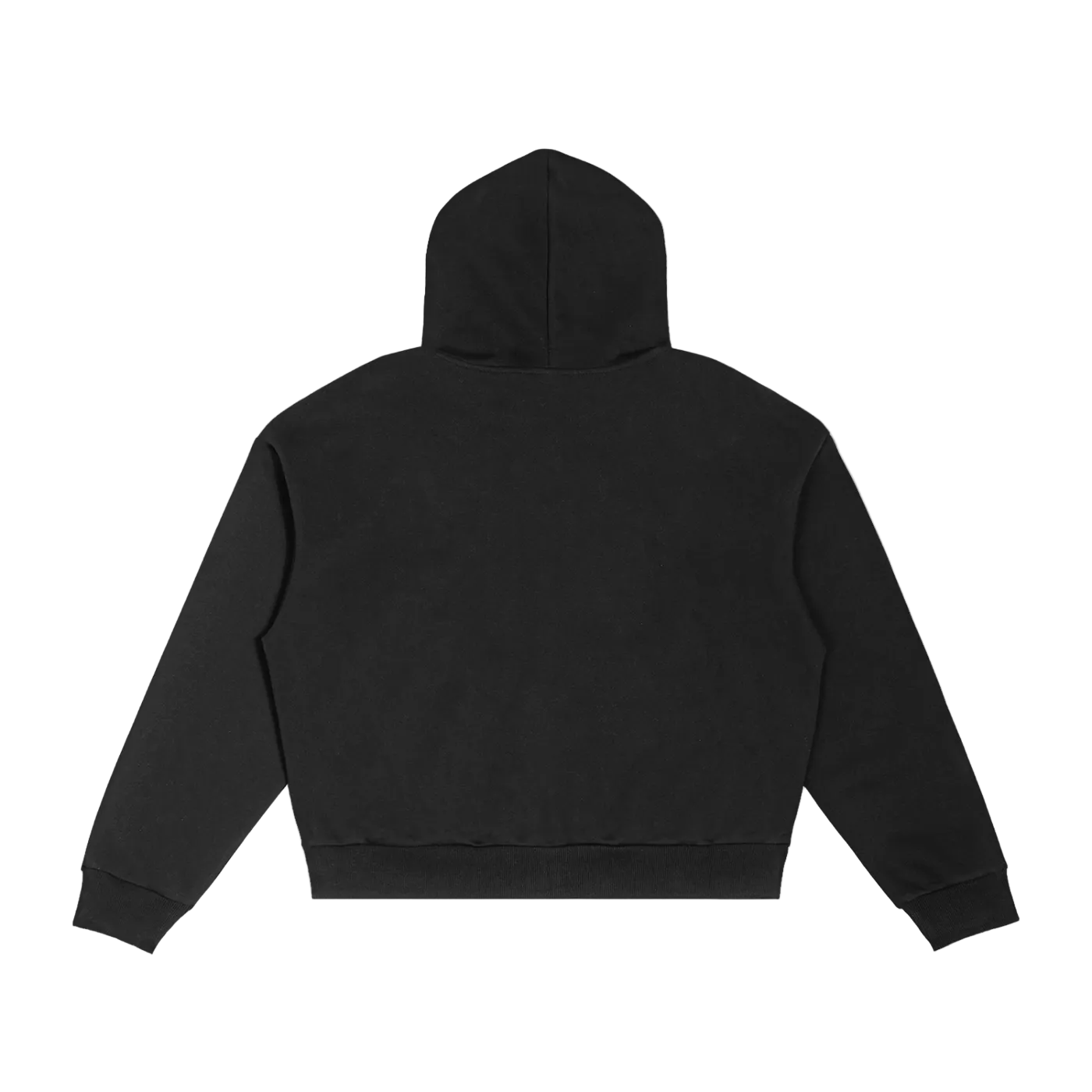 STRYVE Black Boxy Zip Hoodie
